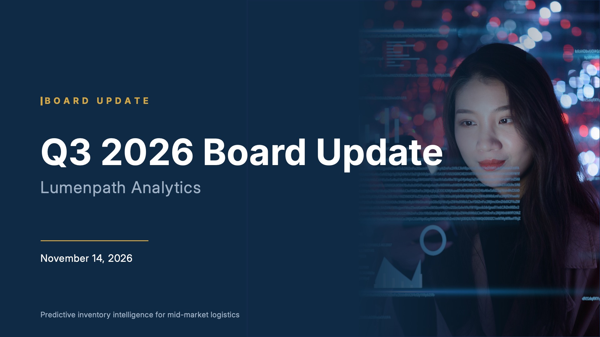 Lumenpath Analytics — Board Update