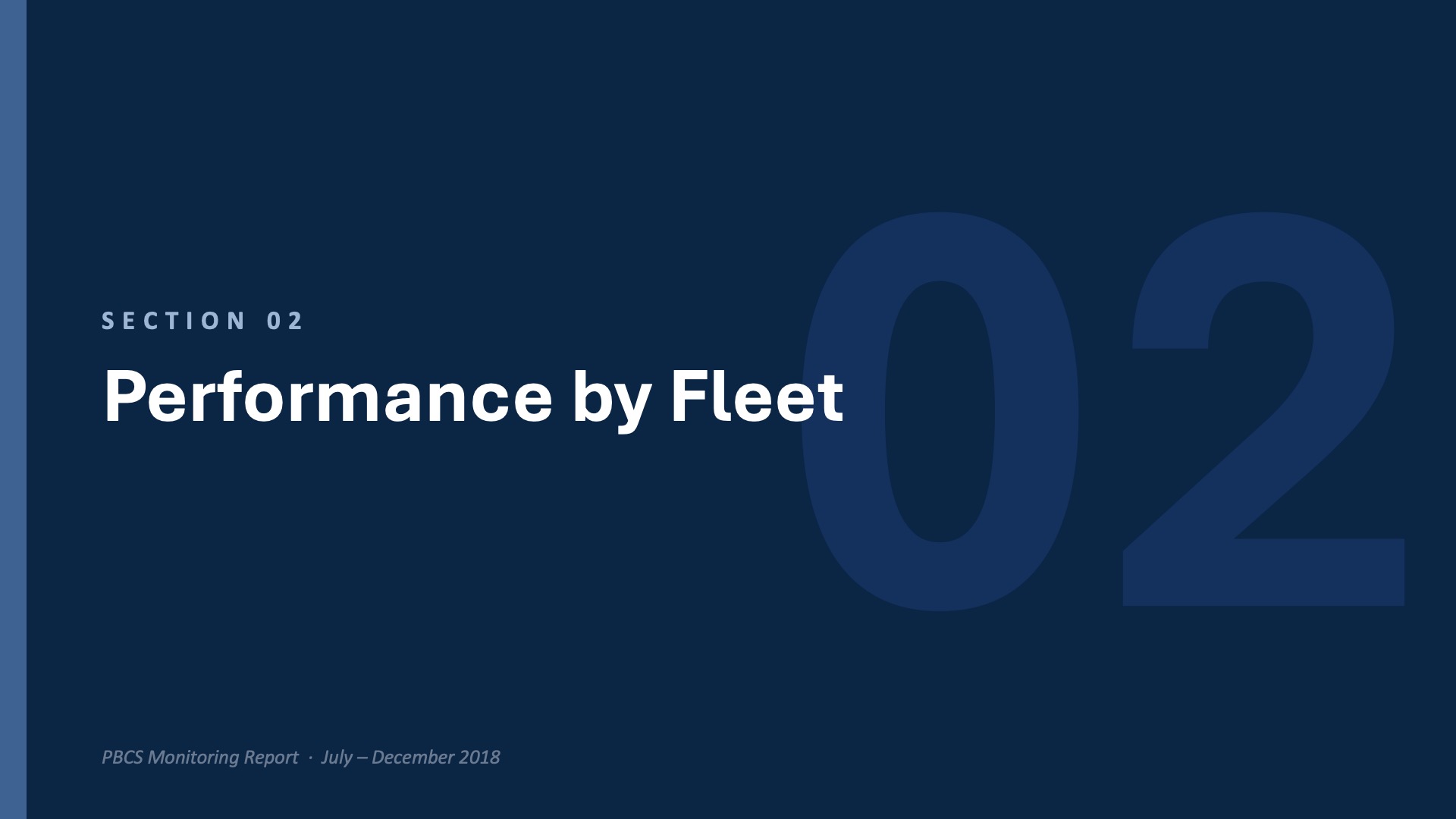 Section divider: Performance by Fleet