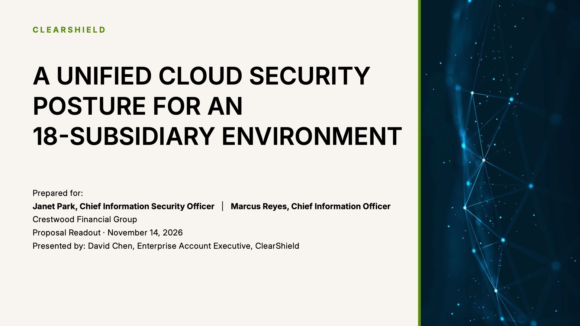 ClearShield — Executive Sales Pitch