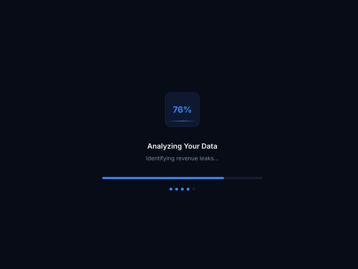Analyzing data progress view