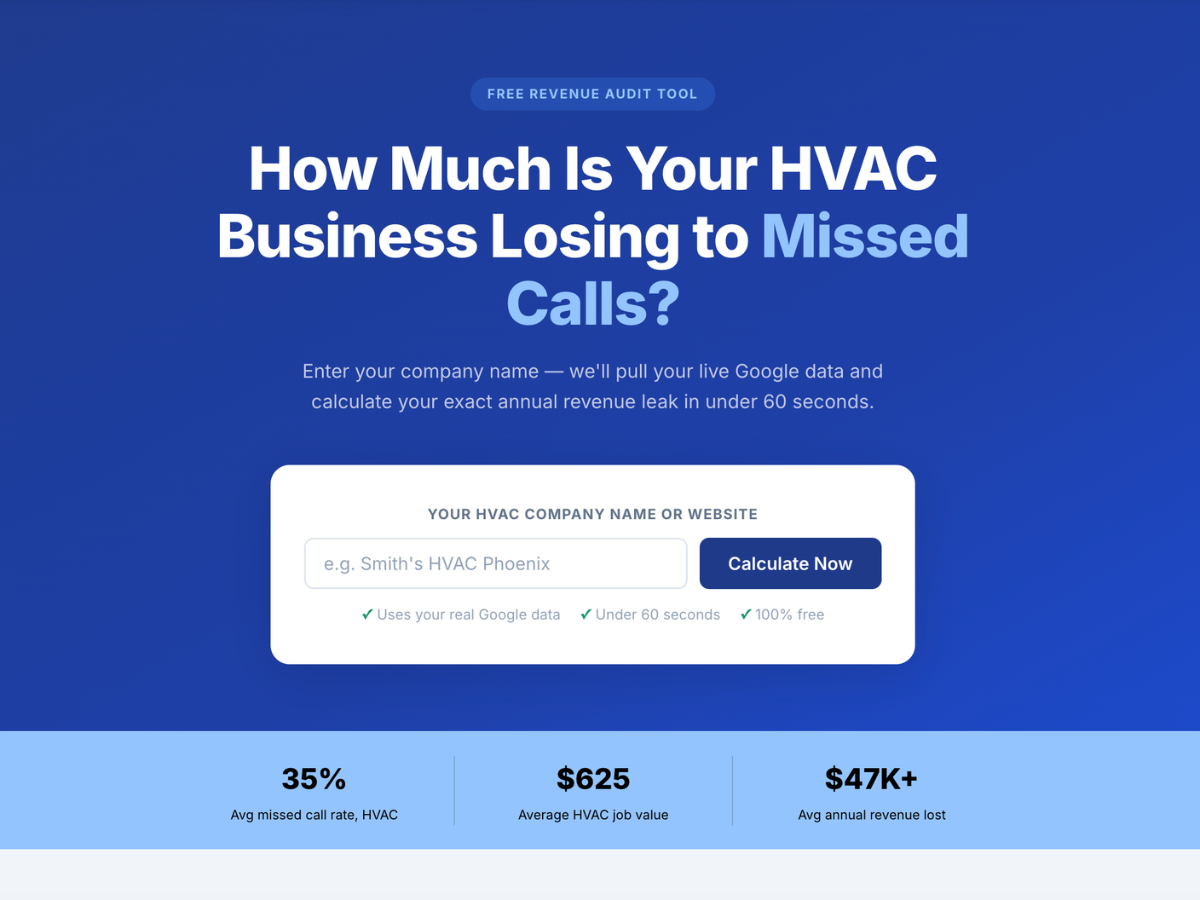 LFI Calculator — instant revenue-audit tool pulling live data
