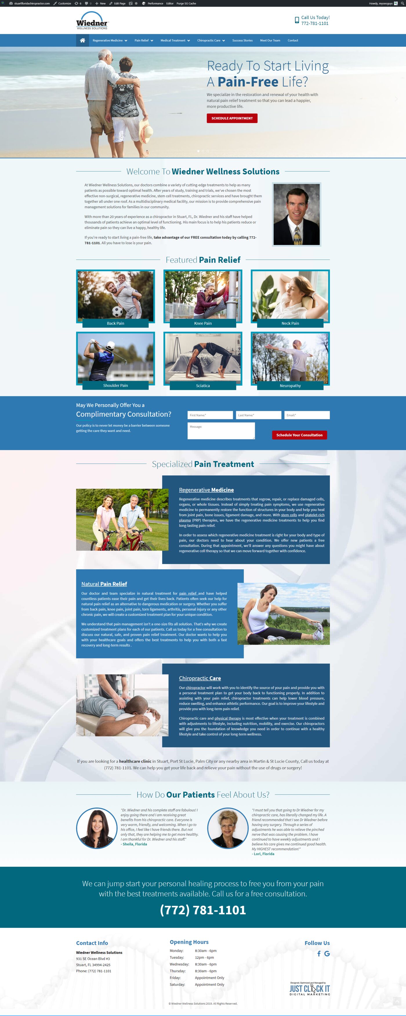 Client website design