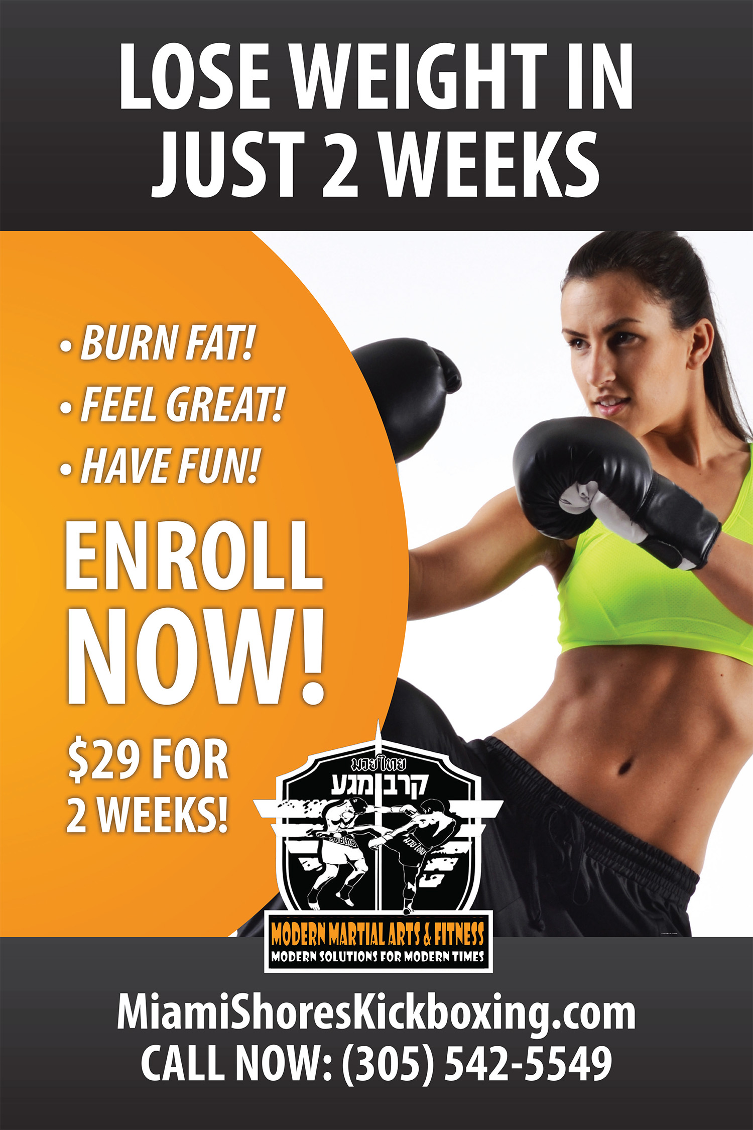 Modern Martial Arts & Fitness — kickboxing poster