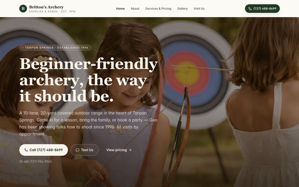 Britton's Archery homepage