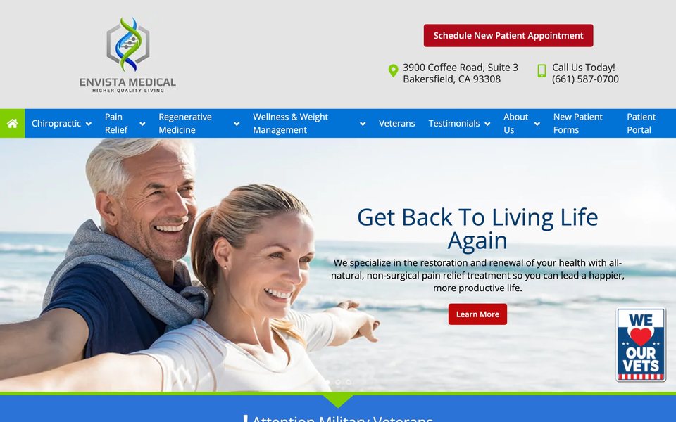 Envista Medical homepage