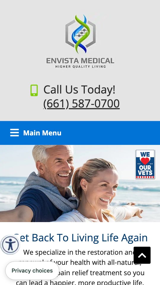 Envista Medical on a phone